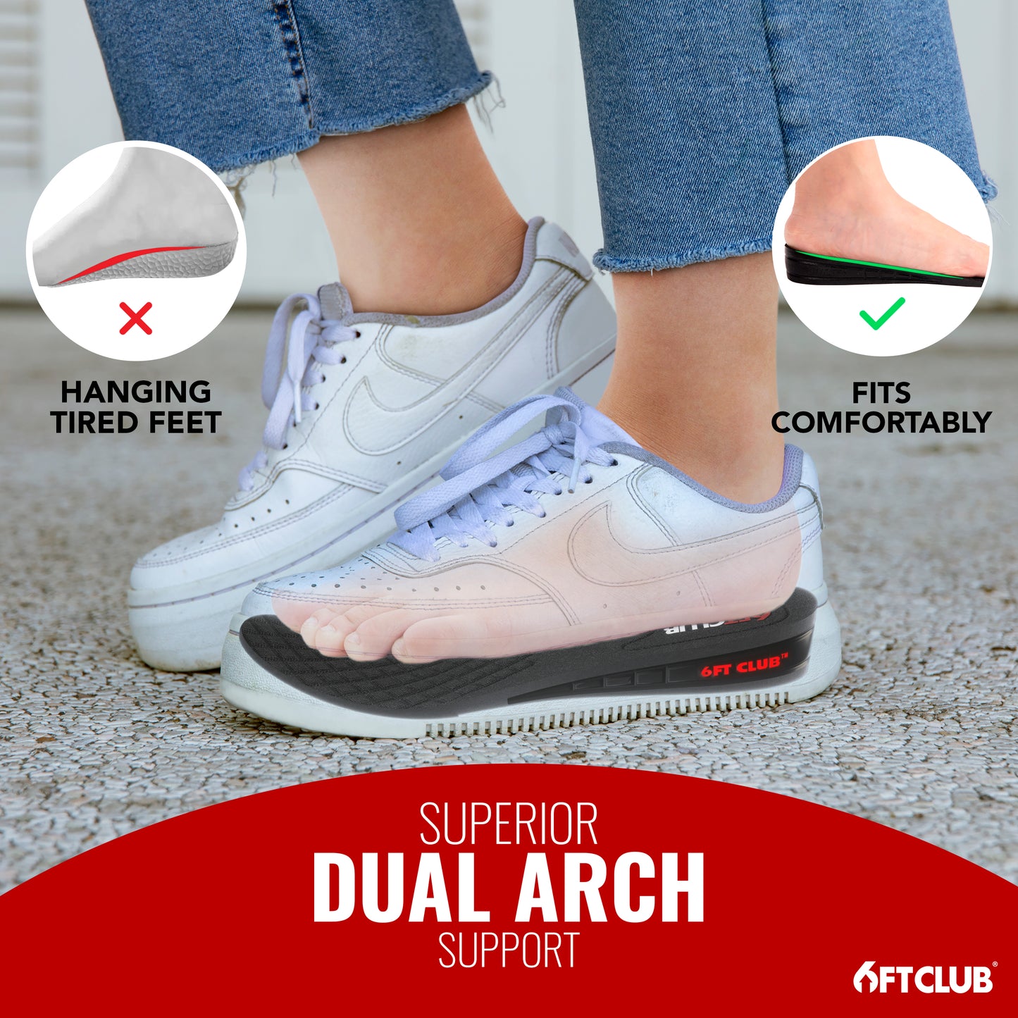 6FT Boost Height Insoles