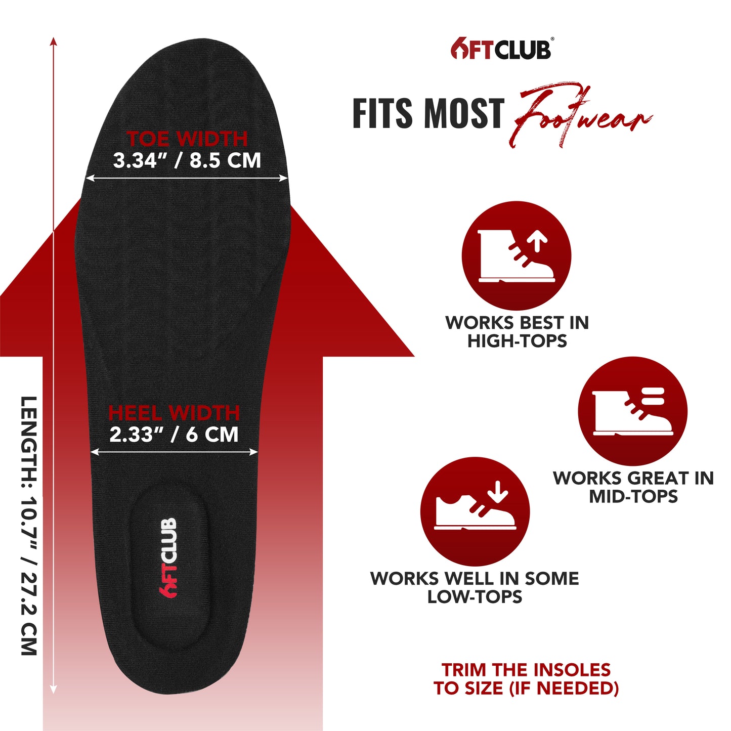 6FT Next Level Height Insoles