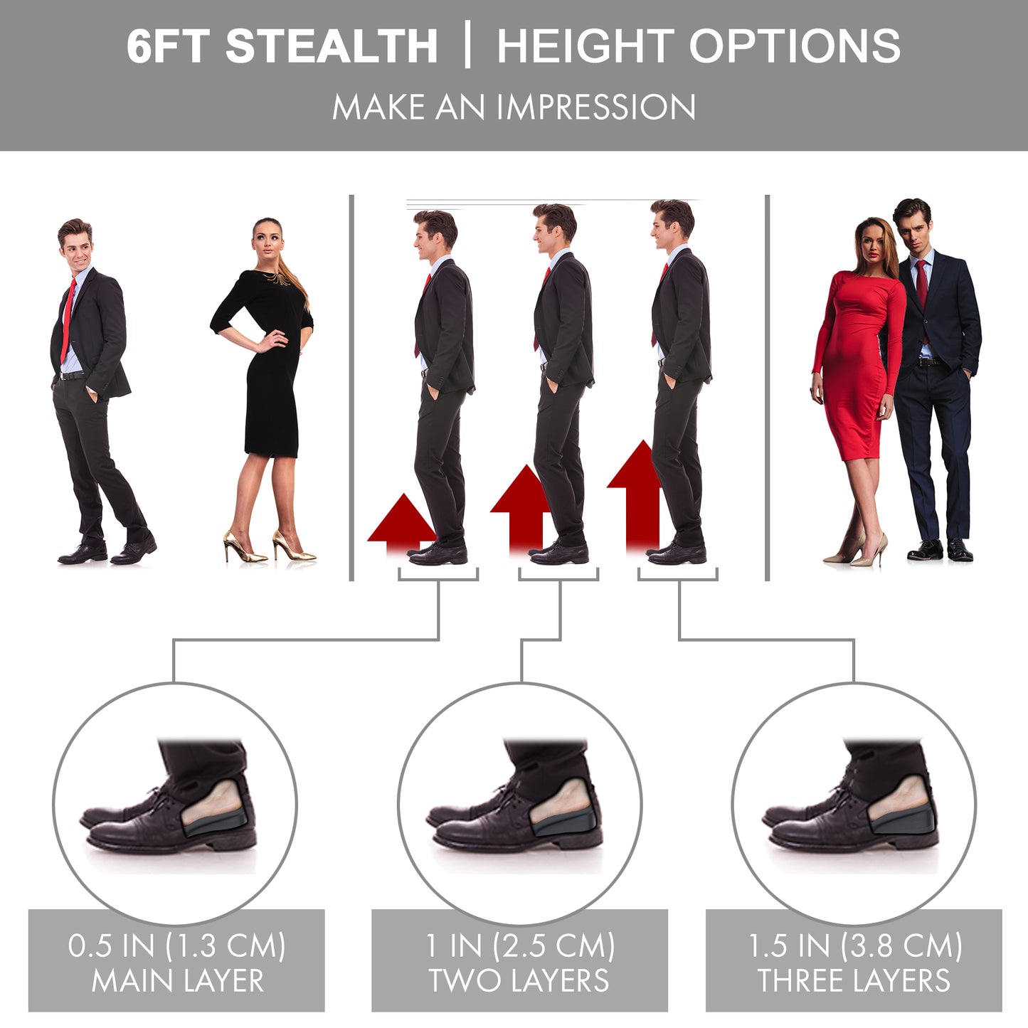 6FT Stealth Height Insoles