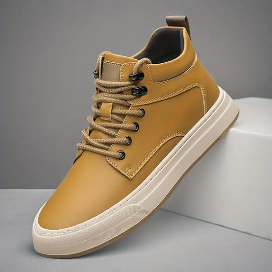 6FT Club Height Increasing Leather Elevator Shoes - Gold