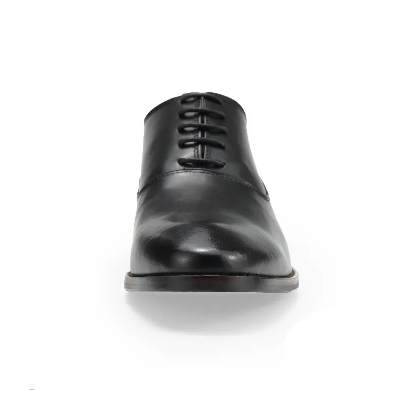 6FT Club Office Leather Dress Elevator Shoes - Black